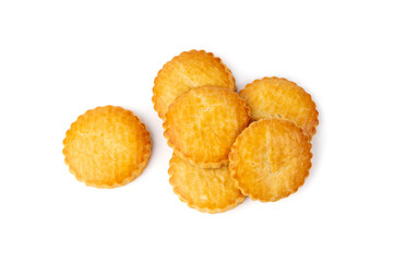 Netherlands traditional cookies isolated, Holland almond filled cake, Dutch marzipan pastry