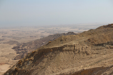 Desert scenery on the road trip from Hurghada to Cairo, Egypt