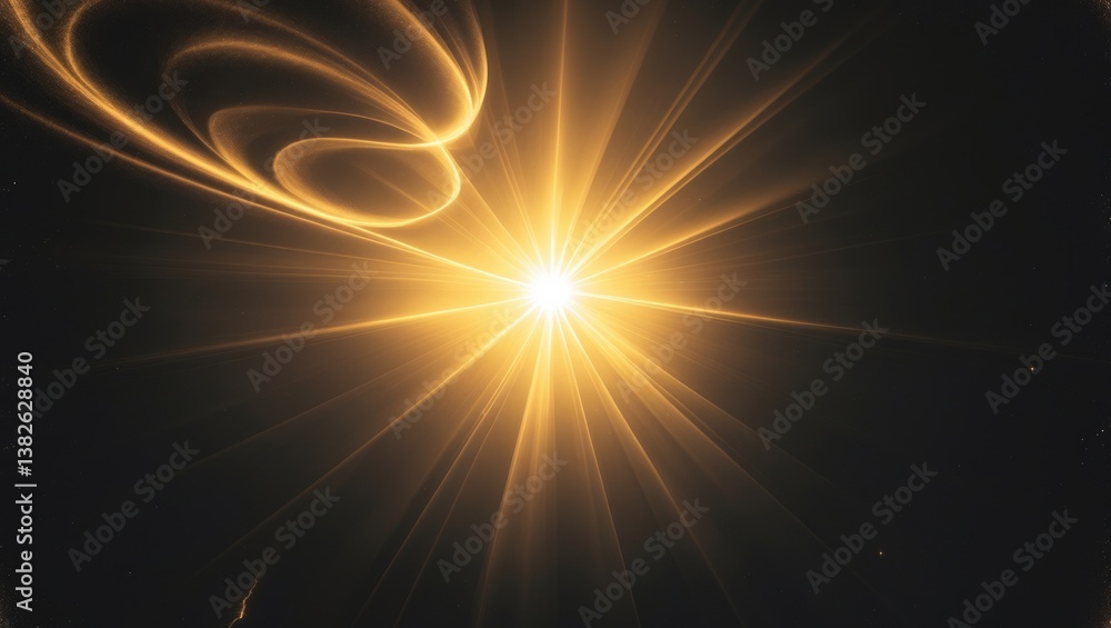 Poster abstract glowing light sunburst featuring a digital lens flare background. effect decoration with ra