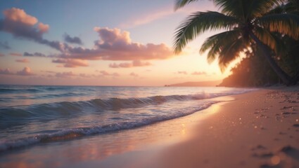 Fototapeta premium Art Stunning sunrise over the shore