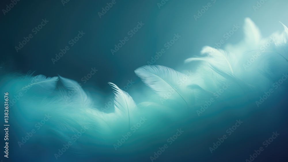 Poster an abstract macro image of gradient light displaying a colour effect of cloud and fog representing a