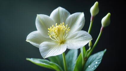 Almond tree buds on a black background, the almond tree flowers earlier than others at the end of February.