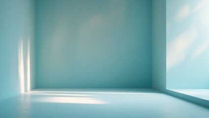 Abstract blue color gradient studio background for product display. Empty space with copy area.