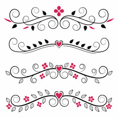 Elegant romantic wedding borders & dividers vector AI file, perfect for invitations, cards, and decor. Fully editable and print-ready design.

