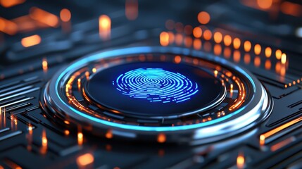 Exploring digital fingerprints security innovation in technology cyber world graphic art close-up future concepts