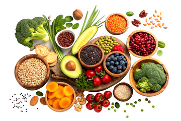 Vibrant healthy foods and superfoods for a balanced, nutrient-rich, plant-based lifestyle and clean...