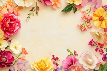 Fototapeta premium watercolor floral happy mother’s day background with pastel colors