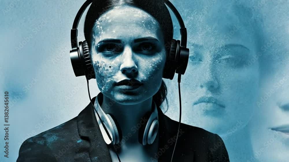 Poster customer service representative assists clients with cheerful demeanor generative ai