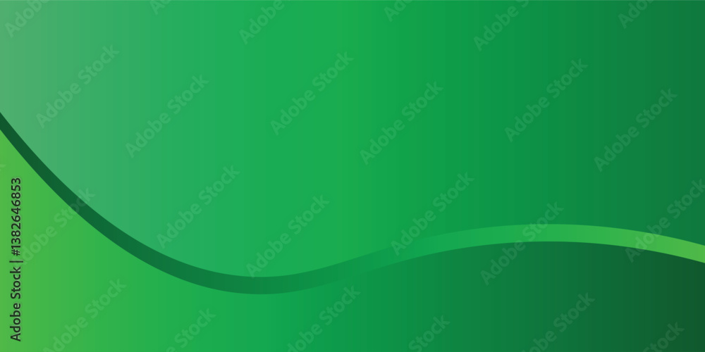 Poster vector greenline background curve element with green space for text and message design, overlapping 