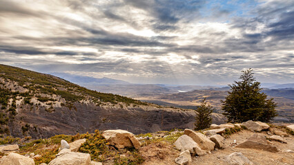 The Landscape of the Torres del Paine National Park in Chila