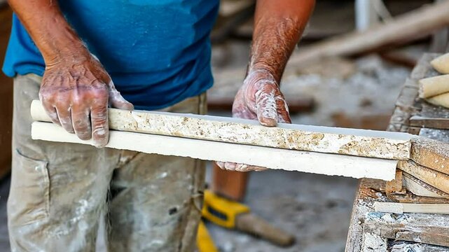Cutting and Marking Balsa Wood for Engineered Stone Projects Generative AI