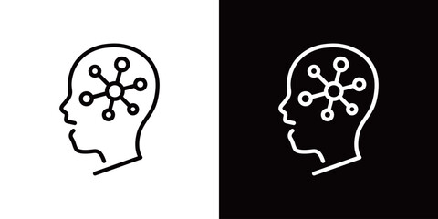 人工知能AIのラインアイコン