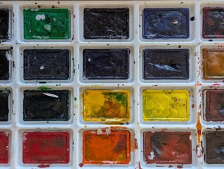 watercolor pallette texture