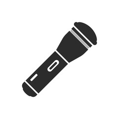 Flashlight icon in flat style. Electric lamp vector illustration on isolated background. Pocket lantern sign business concept.