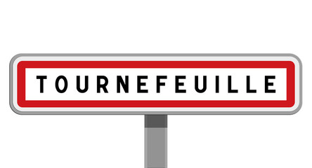 Panneau sur poteau central de Tournefeuille