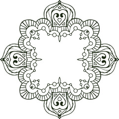 Beautiful flower art and mandala vector design