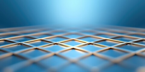 Intricate metallic grid pattern abstract background digital art modern aesthetic close-up perspective visual design