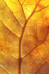 Obraz premium Vivid Autumn Leaves Radiating Xanthophyll Pigments Revealing Nature's Photosynthetic Transition
