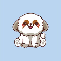 Dog Sitting Illustration