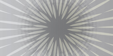 Obraz premium Pop art grey comics book cartoon magazine cover. Vector halftone illustration. Vintage backdrop for comic superhero text, speech bubble, message.