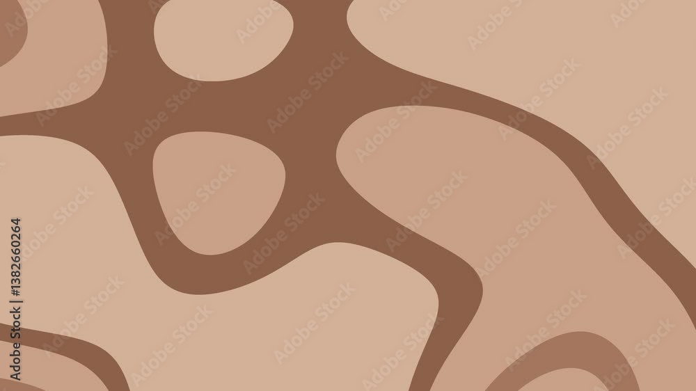 Poster flowing abstract shapes background animation