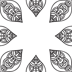 Beautiful flower art and mandala vector design