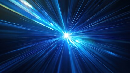 Abstract Blue Light Speed Lines