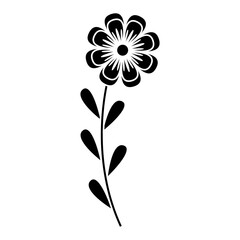 Spring flower icon vector. Flower illustration sign. Garden symbol. Greenhouse logo.