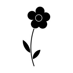 Spring flower icon vector. Flower illustration sign. Garden symbol. Greenhouse logo.