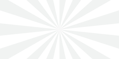 Abstract white and gray retro with sunburst pattern design. Vintage sunrays illustration swirl grunge spiral line. sun beam vector banner design and comic burst gradient concept pattern.	
