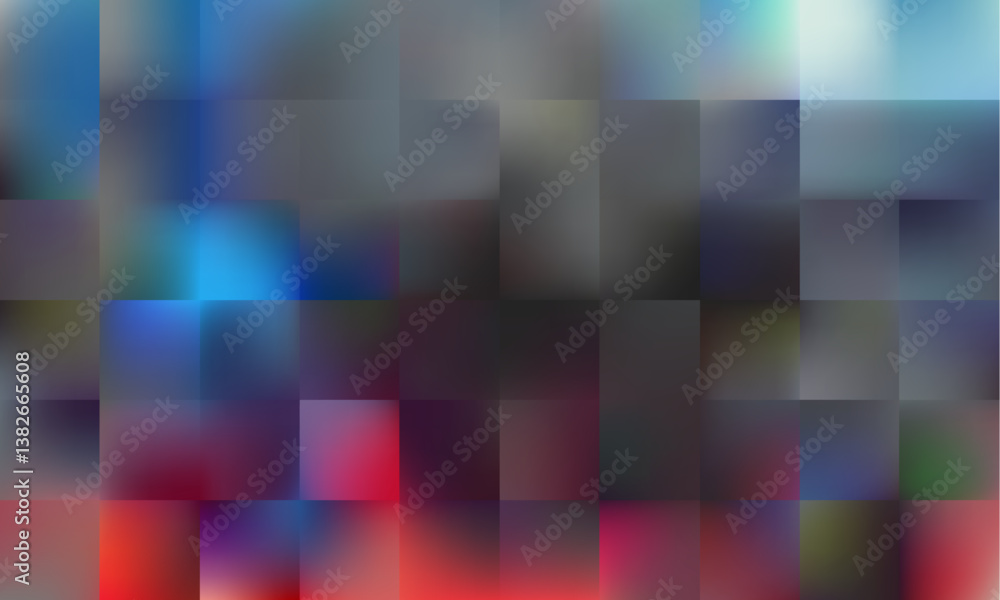 Aufkleber this soft colors lowpoly mosaic abstract background with blurred squares is perfect for creative des