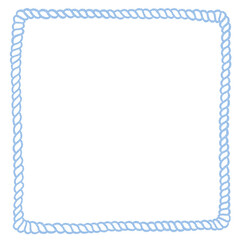 水色の四角いロープフレーム