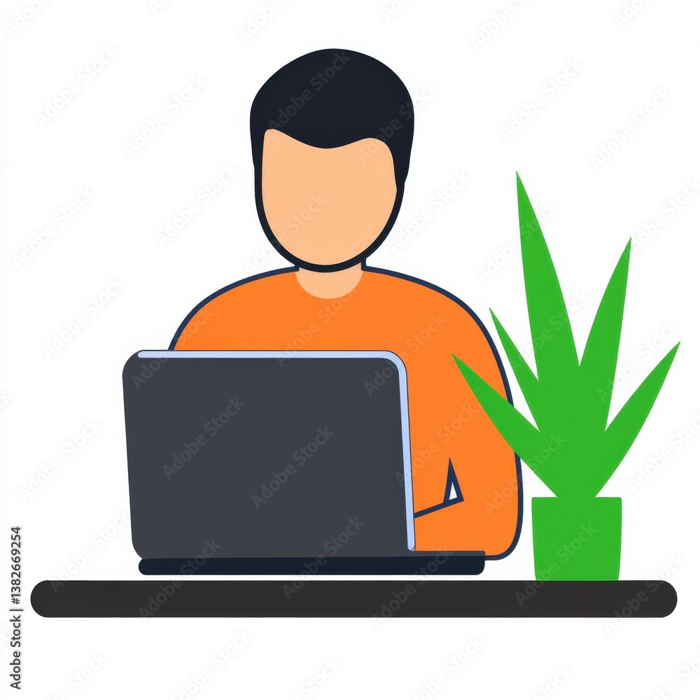 Poster a freelancer working from a shared co-working space,full-time telecommuting