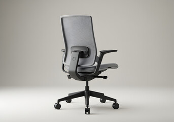 Modern ergonomic office chair on white background