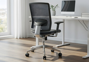 Ergonomic mesh office chair with adjustable features