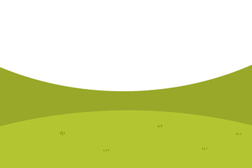 Obraz premium green hill landscape isolated on white background.element stock nature