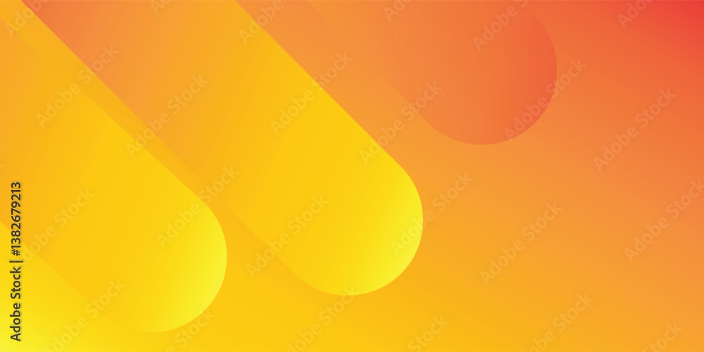 Poster abstract orange background with diagonal lines. dynamic shapes composition.