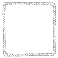 グレーの四角いロープフレーム　Adobe Illustrator Artwork