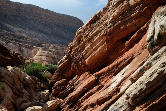  beautiful red rock canyon background with copy space