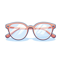 Fototapeta premium Vector illustration of stylish eyeglasses with light pink frames. Ideal for optometry websites, fashion eyewear stores, and vision correction guides.