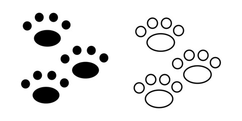animal footprints icon on white background