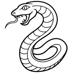 Fototapeta premium Serpent icon on white background 