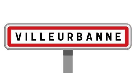 Panneau Sur Poteau Central Villeurbanne