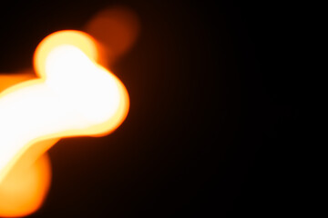 Abstract Blurred Orange Light Bokeh as Graphic Design Resource