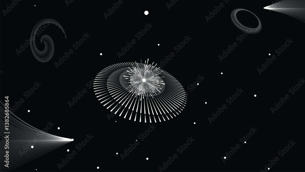 Wall mural black hole with disc of plasma eating dying star in space. supermassive singularity in core off a ga