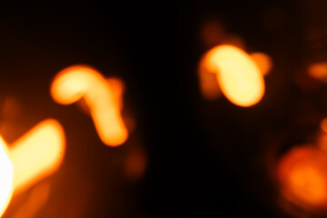 Abstract Blurred Orange Light Bokeh as Graphic Design Resource