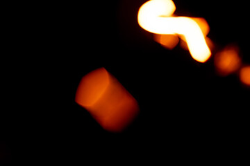 Abstract Blurred Orange Light Bokeh as Graphic Design Resource