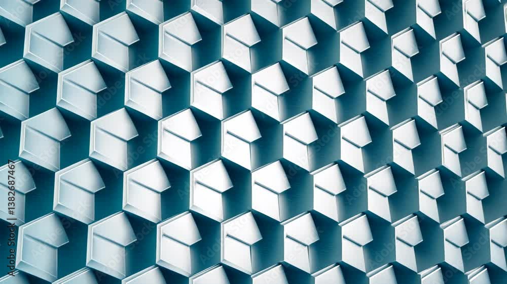 Poster discover the beauty of geometric shapes with stunning hexagonal patterns arranged in a captivating b