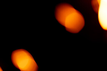 Abstract Blurred Orange Light Bokeh as Graphic Design Resource