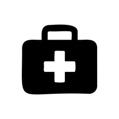 Fototapeta premium First aid kit icon with medical cross